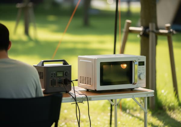 ポータブル電源と電子レンジ