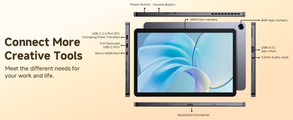 インターフェースの種類が豊富なWindowsタブレット