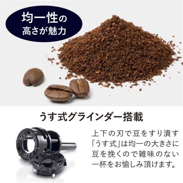 臼式コーヒーミルの特徴説明画像