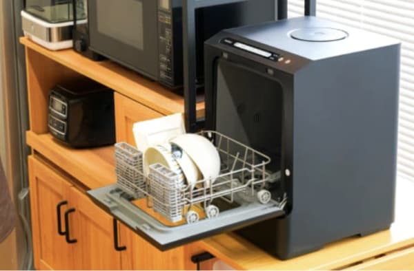 キッチンラックに置いた食洗機