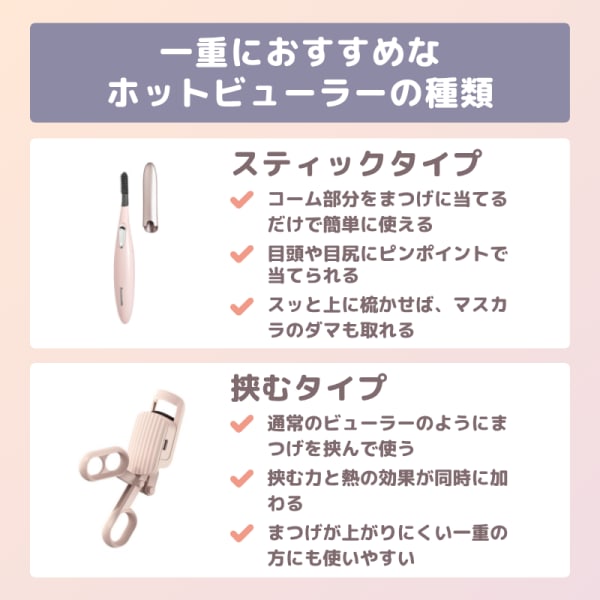 ホットビューラーの種類比較表