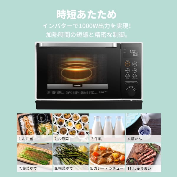 電子レンジ時短あたため機能
