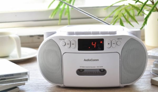 オーム電機AudioComm CDラジカセ RCD-320N-W