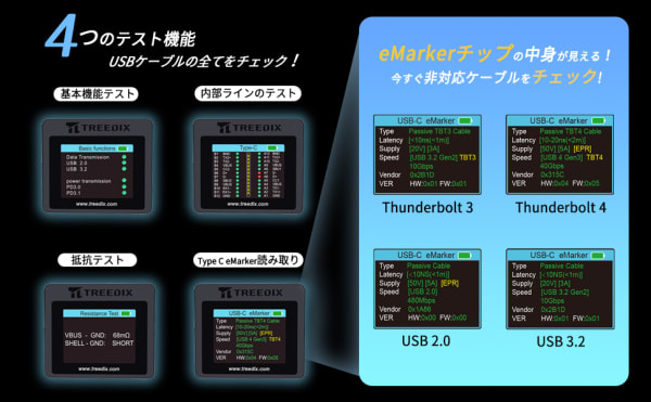 eMarker読み取りのケーブルチェッカー