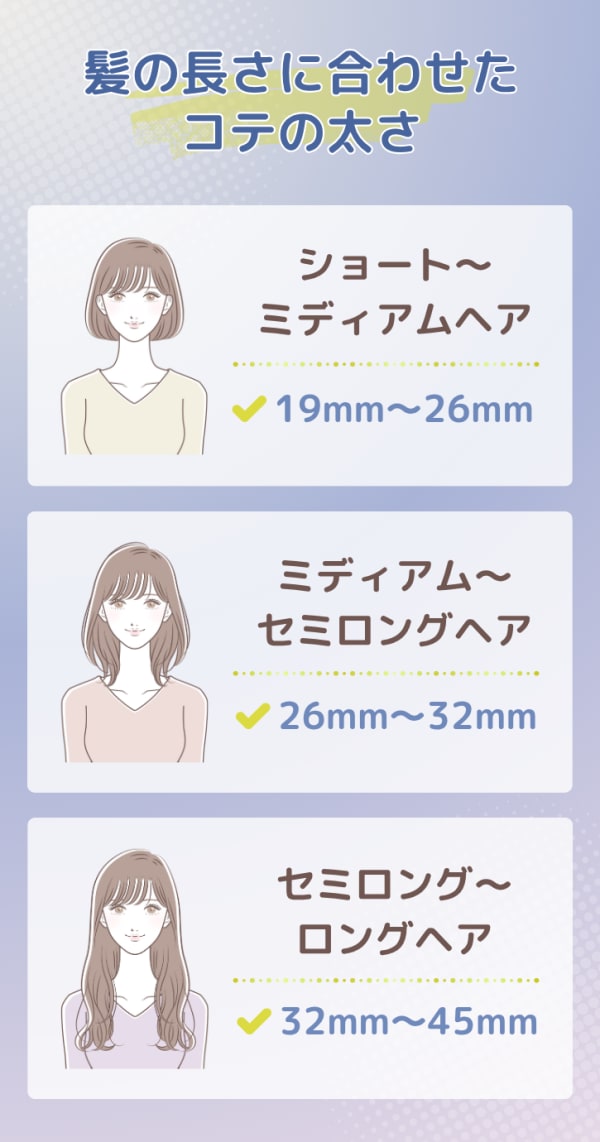 髪の長さ別におすすめするコテの太さのまとめ