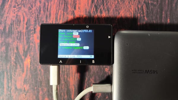 USBケーブルチェッカーの測定画面