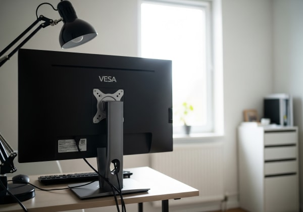PCモニター背面のVESAマウントイメージ
