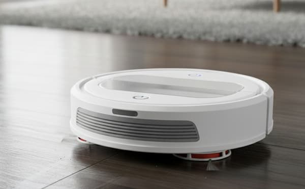 床を水拭きするロボット掃除機