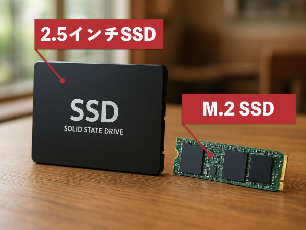 2.5インチSATAとM.2 SATA SSD