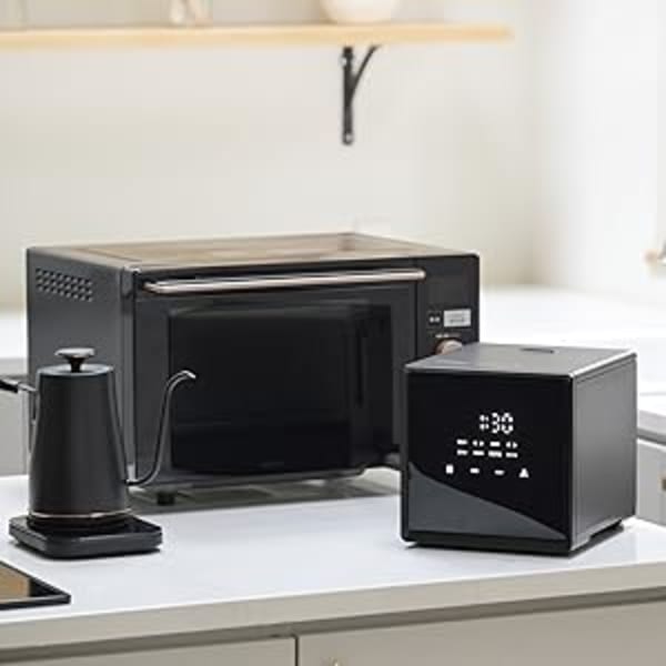 山善の黒いおしゃれな炊飯器