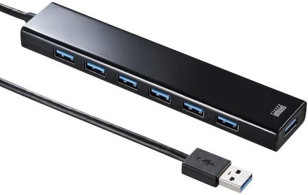 6ポートのUSBハブ