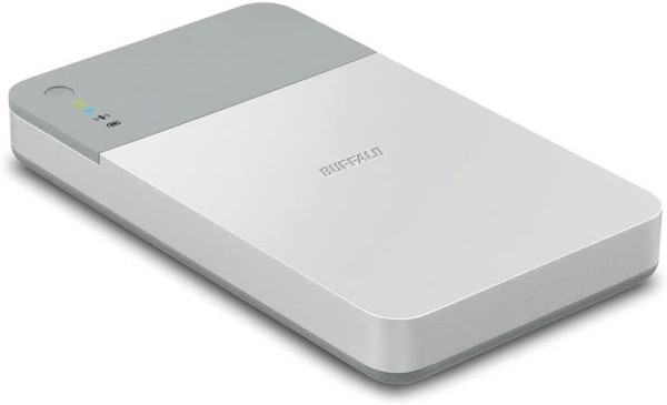 ポータブル型のWi-Fi対応外付けHDD